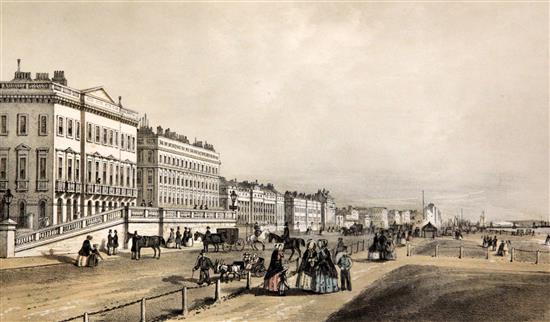 E. Fox The Entrance to the Royal Palace, Brighton, 7 x 11in.